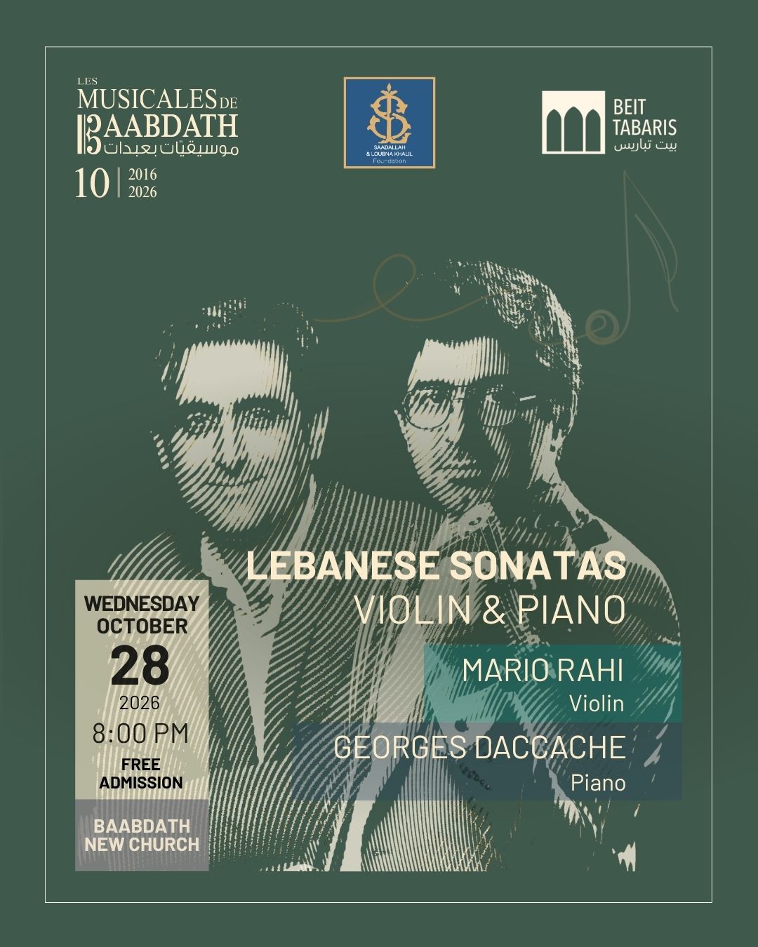 Les Musicales de Baabdath 2026: Lebanese Sonatas Tribute to Boghos Gelalian