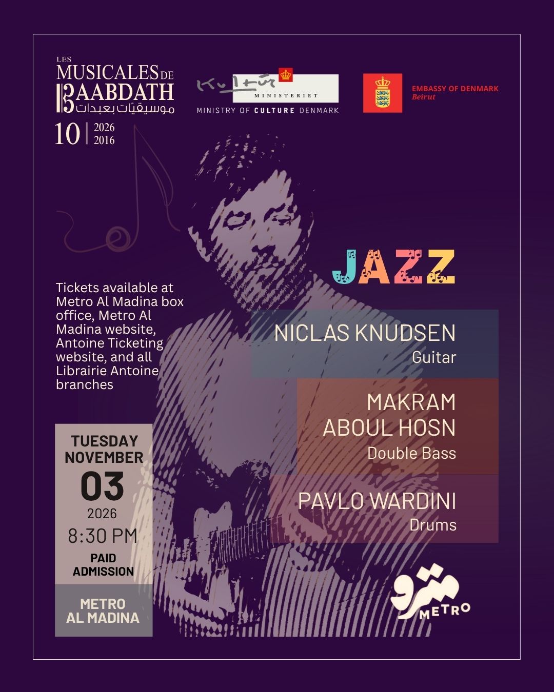 Les Musicales de Baabdath 2026: Niclas Knudsen Meets Makram Aboul Hosn and Pavlo Wardini