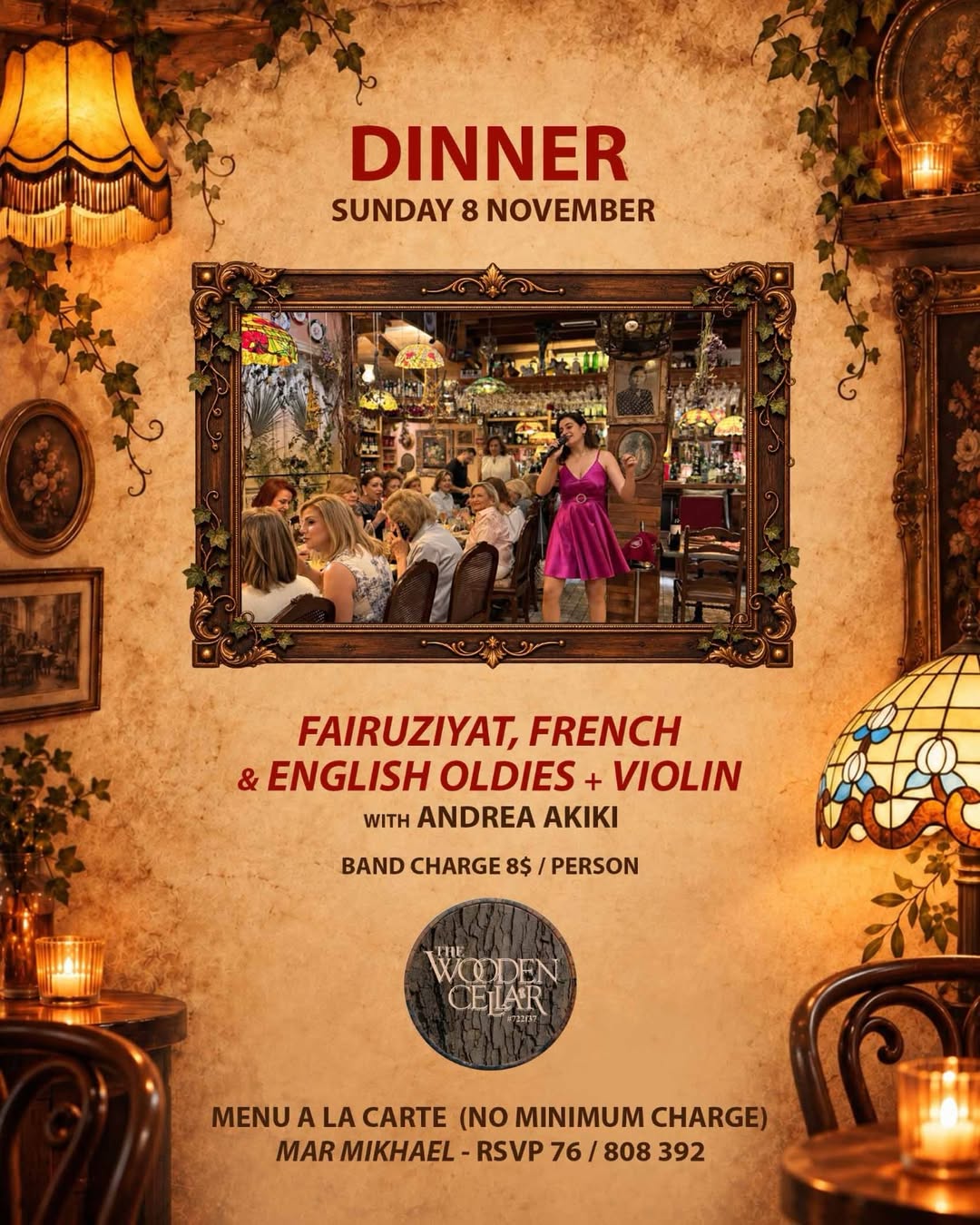 Andrea Akiki Live Music Dinner at The Wooden Cellar