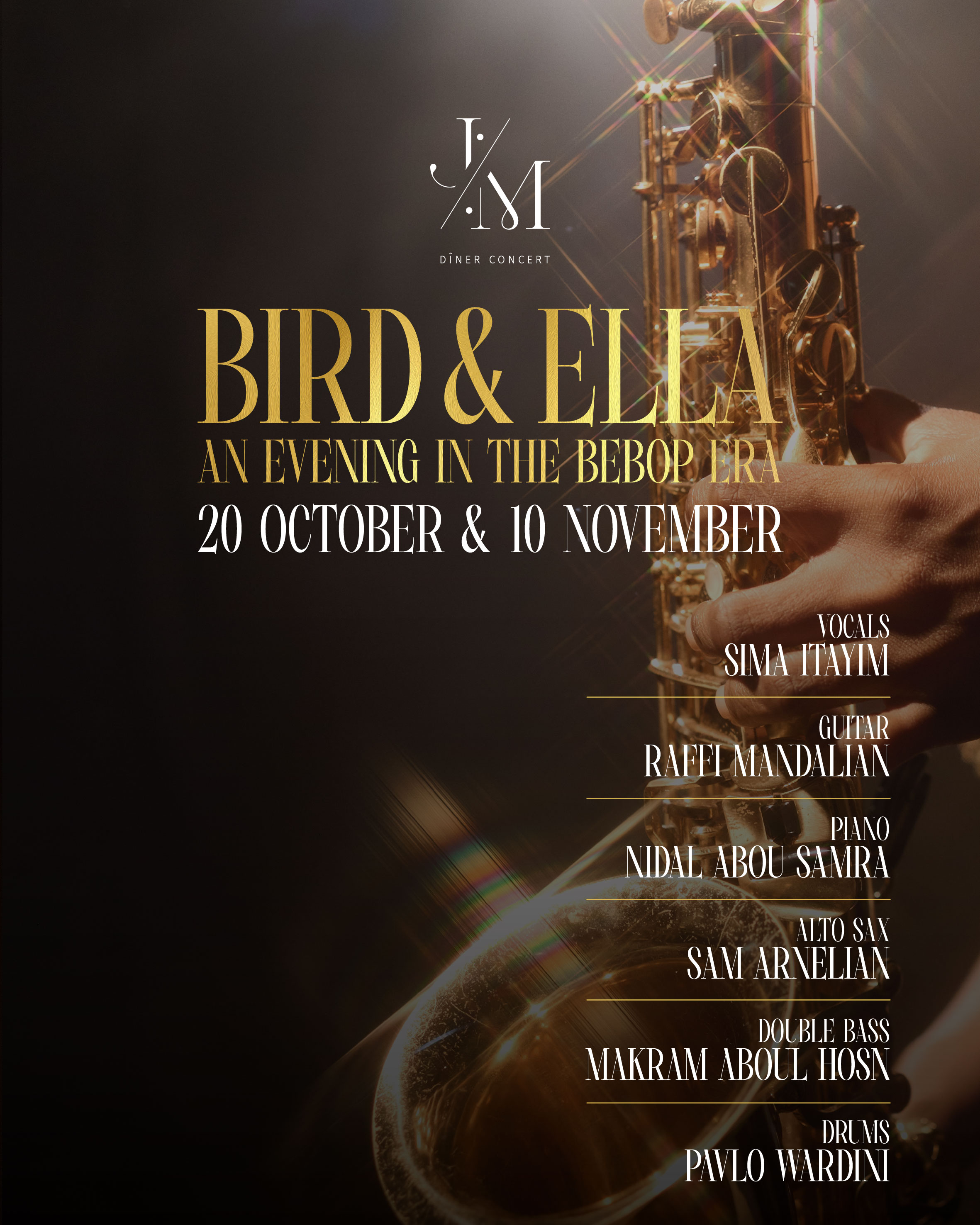 Jazz Night with Bird & Ella An Evening in the Bebop Era at J/M Dîner Concert